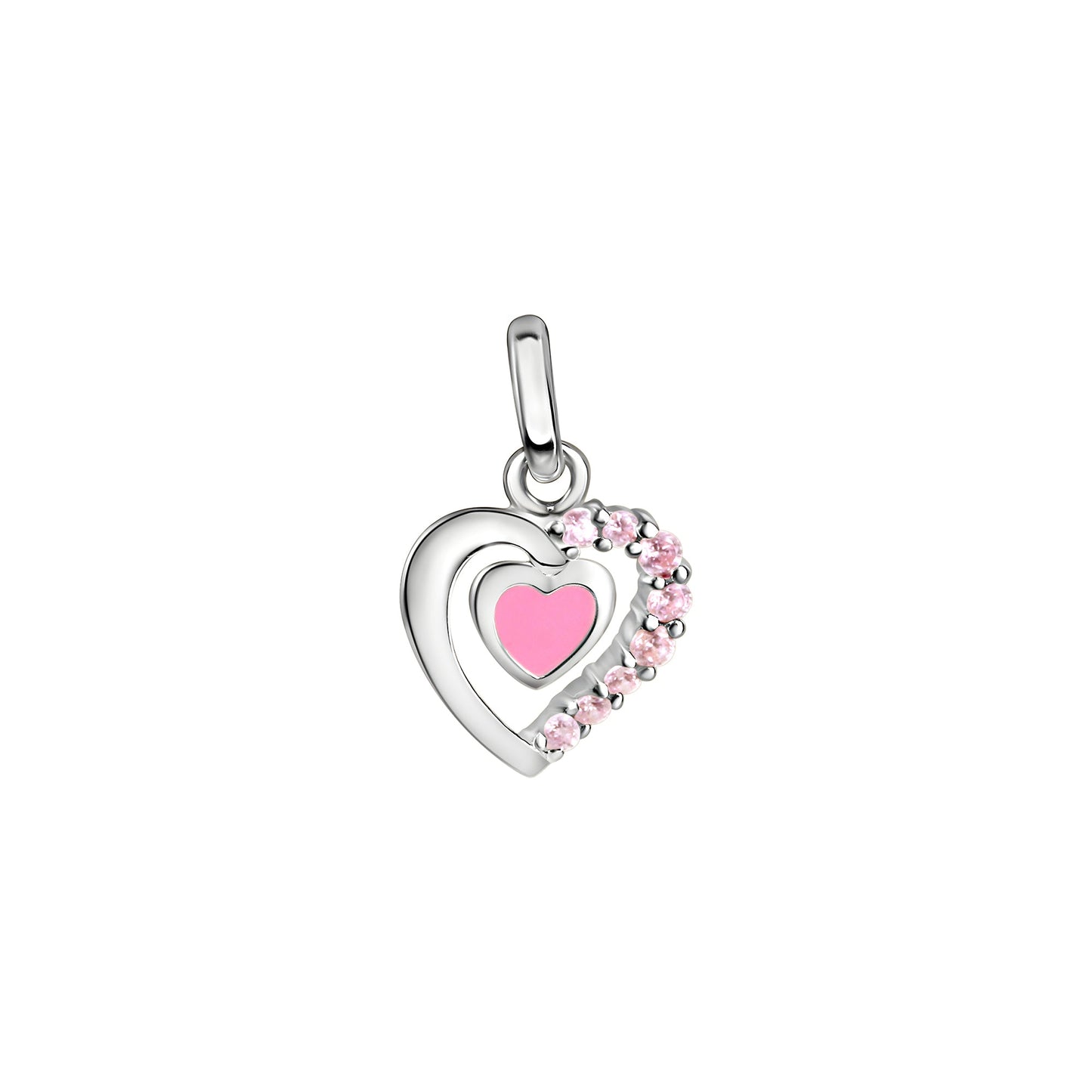 Anhänger 925/- Sterling Silber Rhodiniert 1,6cm Zirkonia
