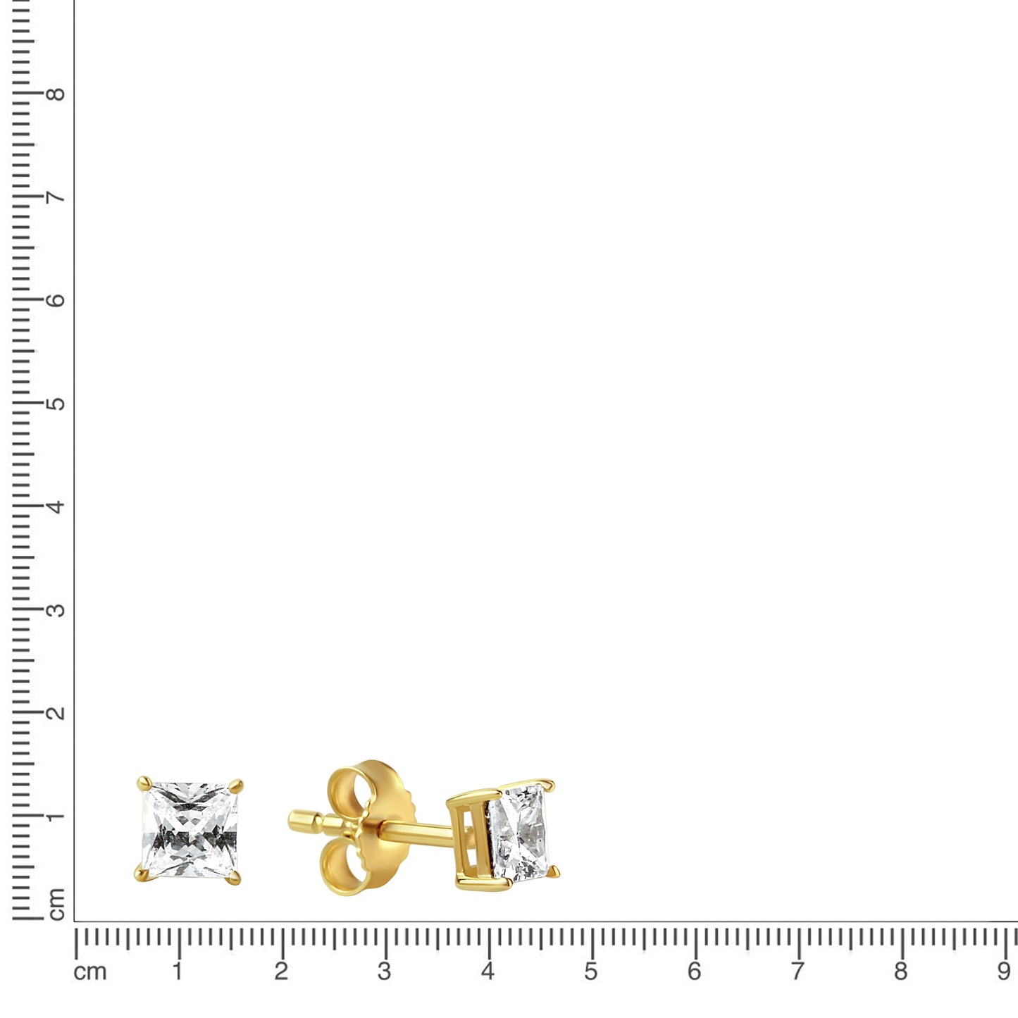 Ohrstecker 333/- Gold 0,4cm Zirkonia