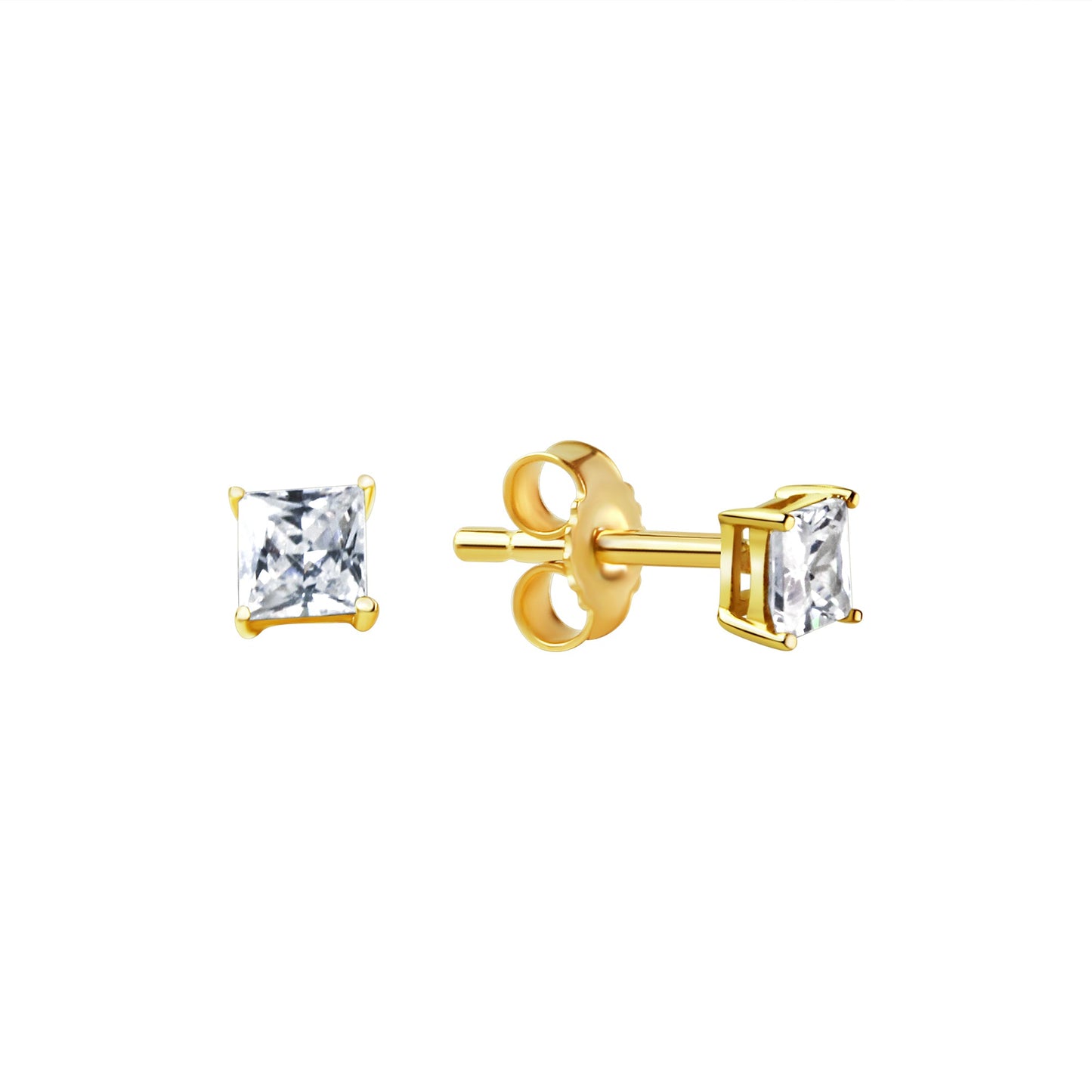 Ohrstecker 333/- Gold 0,4cm Zirkonia