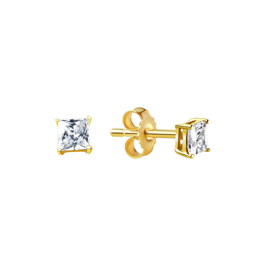 Ohrstecker aus 333/- Gelbgold glanz 2 Zirkonia weiß