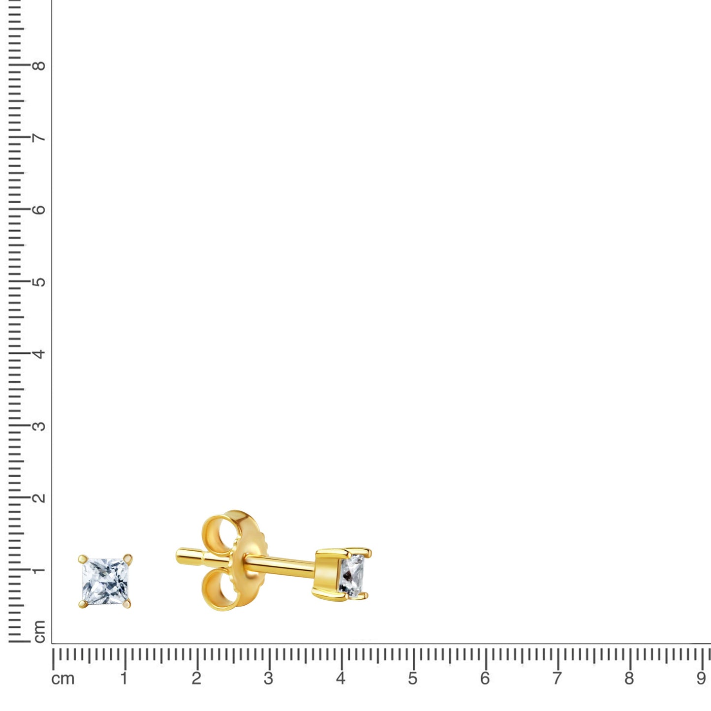 Ohrstecker 333/- Gold 0,3cm Zirkonia