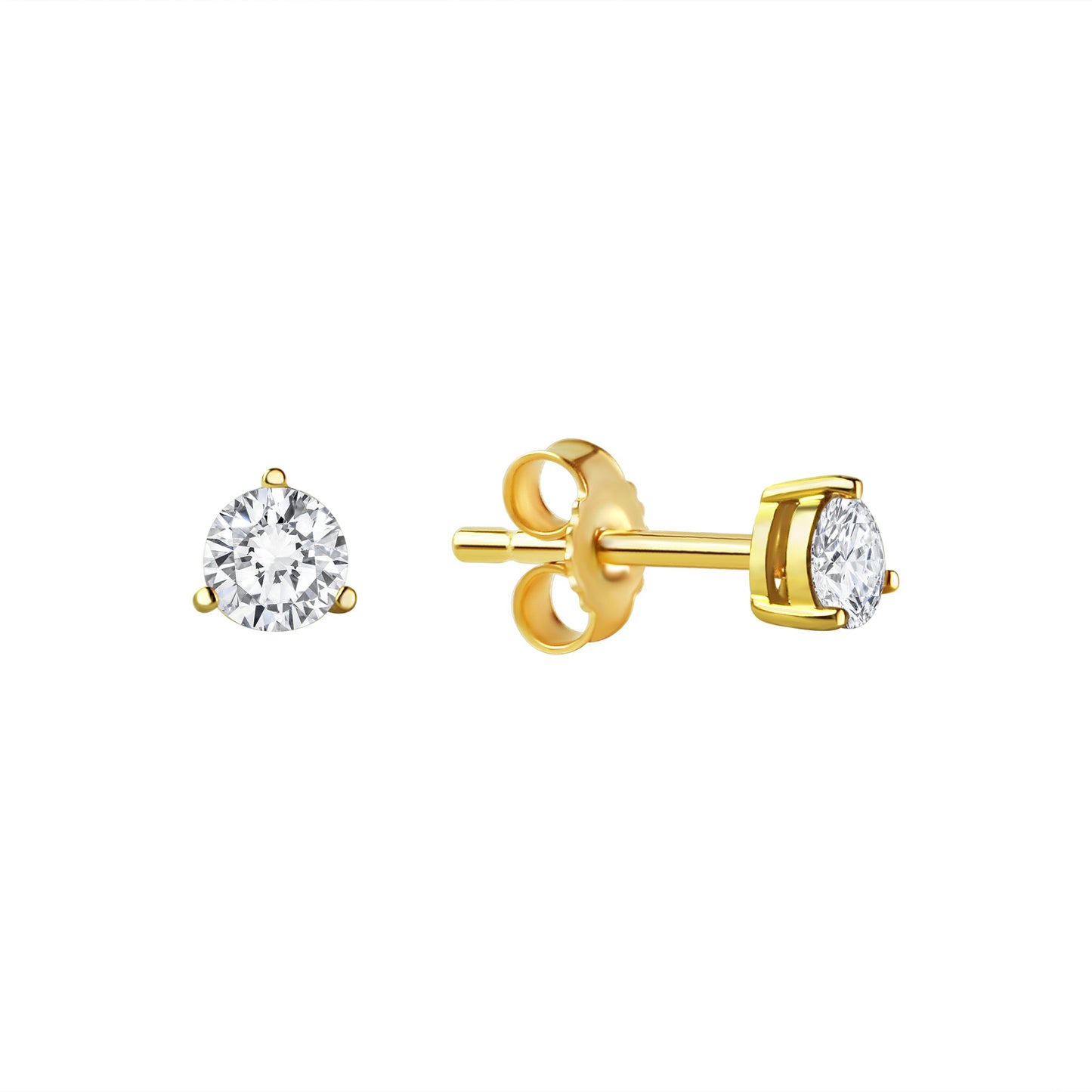 Ohrstecker 333/- Gold 0,4cm Zirkonia