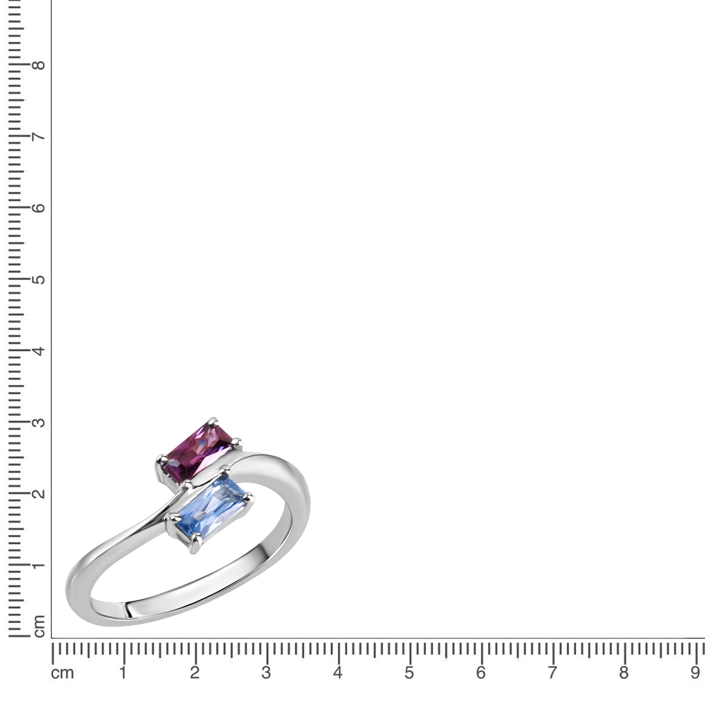 Ring 925/- Sterling Silber rhodiniert Spinell