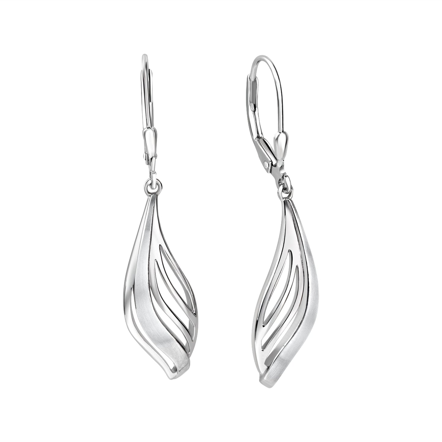 Ohrhänger 925/- Sterling Silber rhodiniert 3,8cm