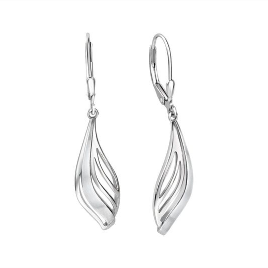 Ohrhänger aus 925/- Sterling Silber rhodiniert glanz/matt