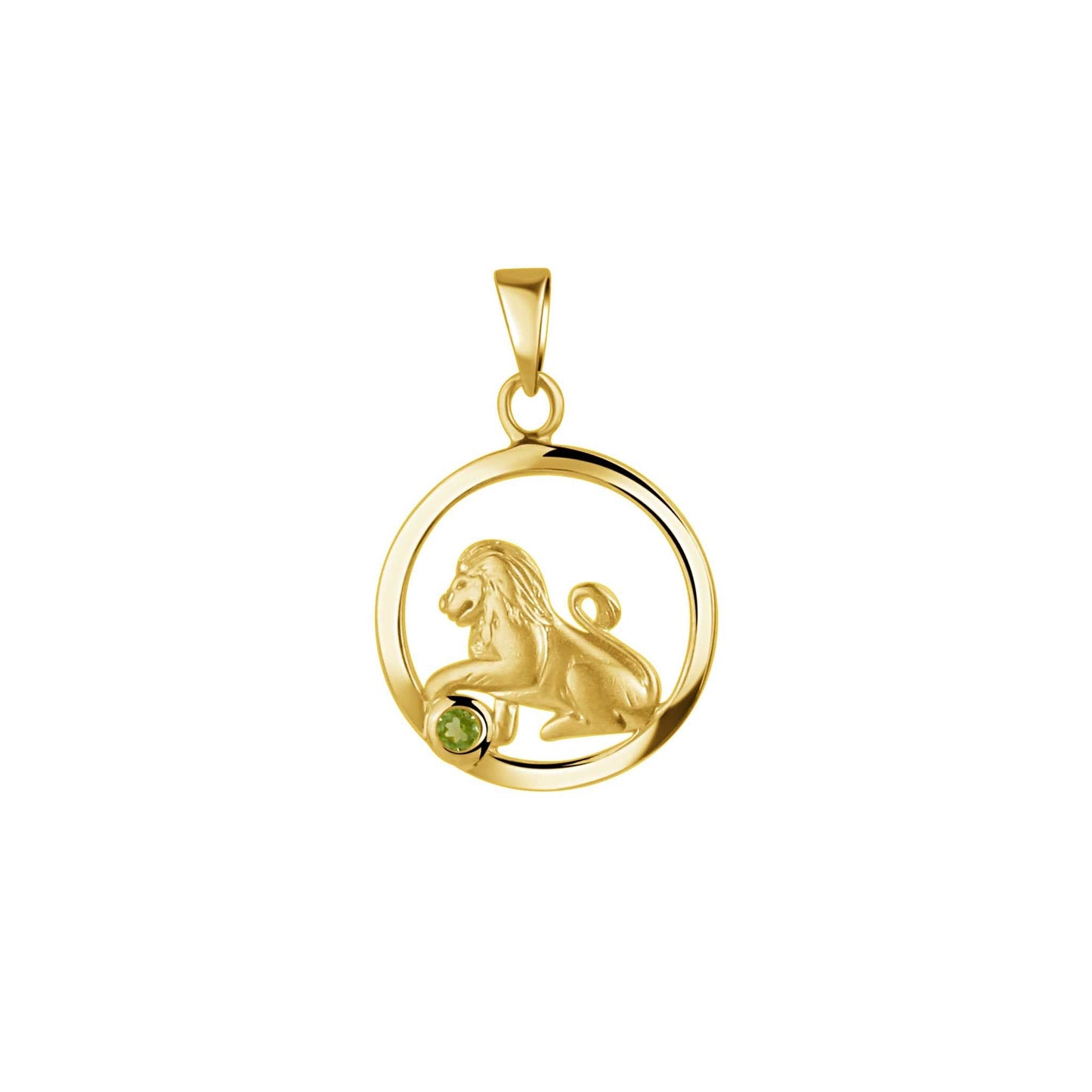 Anhänger 925/- Sterling Silber Vergoldet 2,1cm Peridot