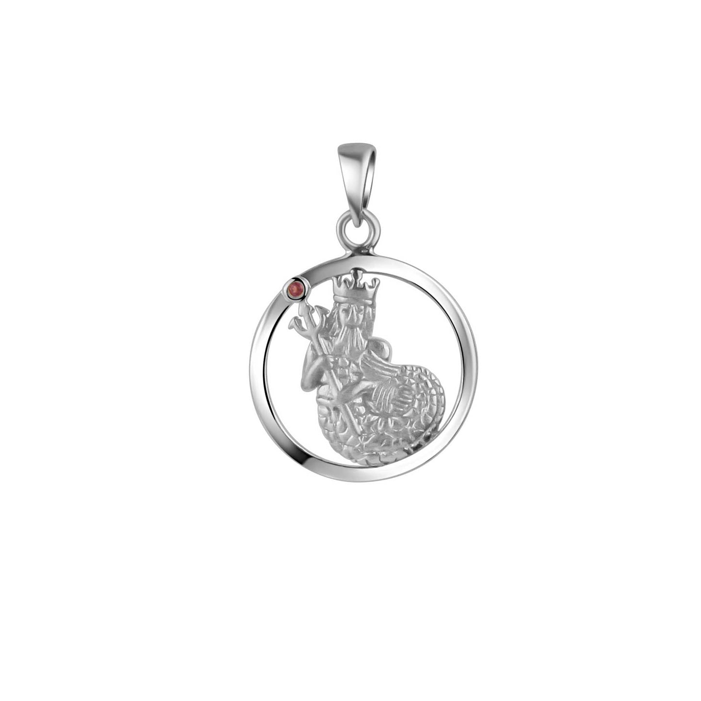 Anhänger 925/- Sterling Silber Rhodiniert 2,1cm Amethyst