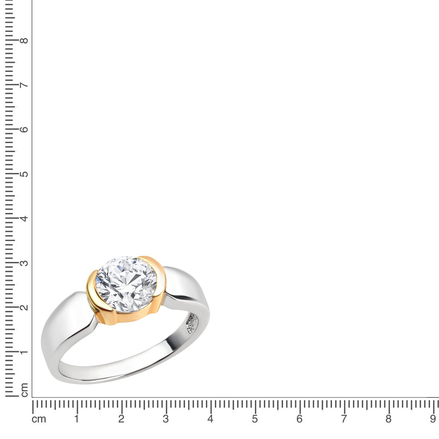 Ring 925/- Sterling Silber Rhodiniert Zirkonia