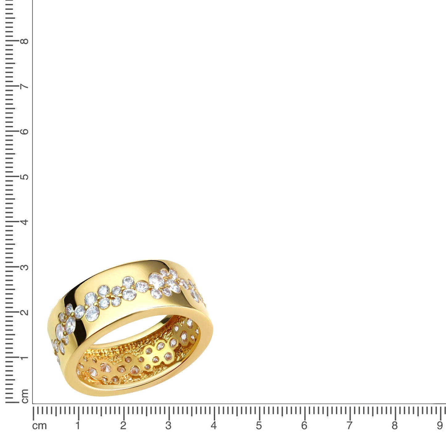 Ring 925/- Sterling Silber vergoldet Zirkonia