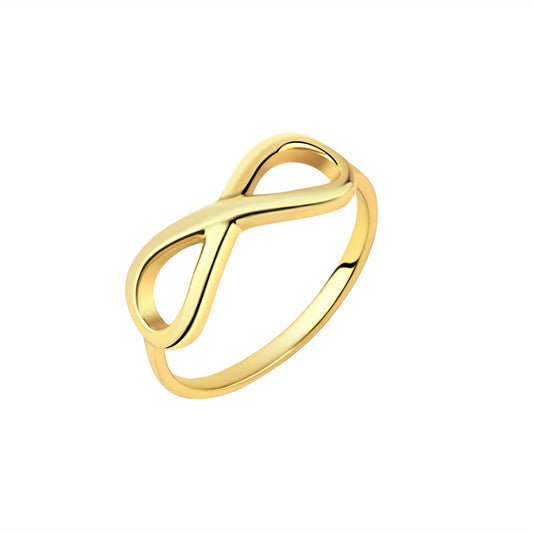 Damenring aus 925/- Sterling Silber vergoldet Motiv Infinity