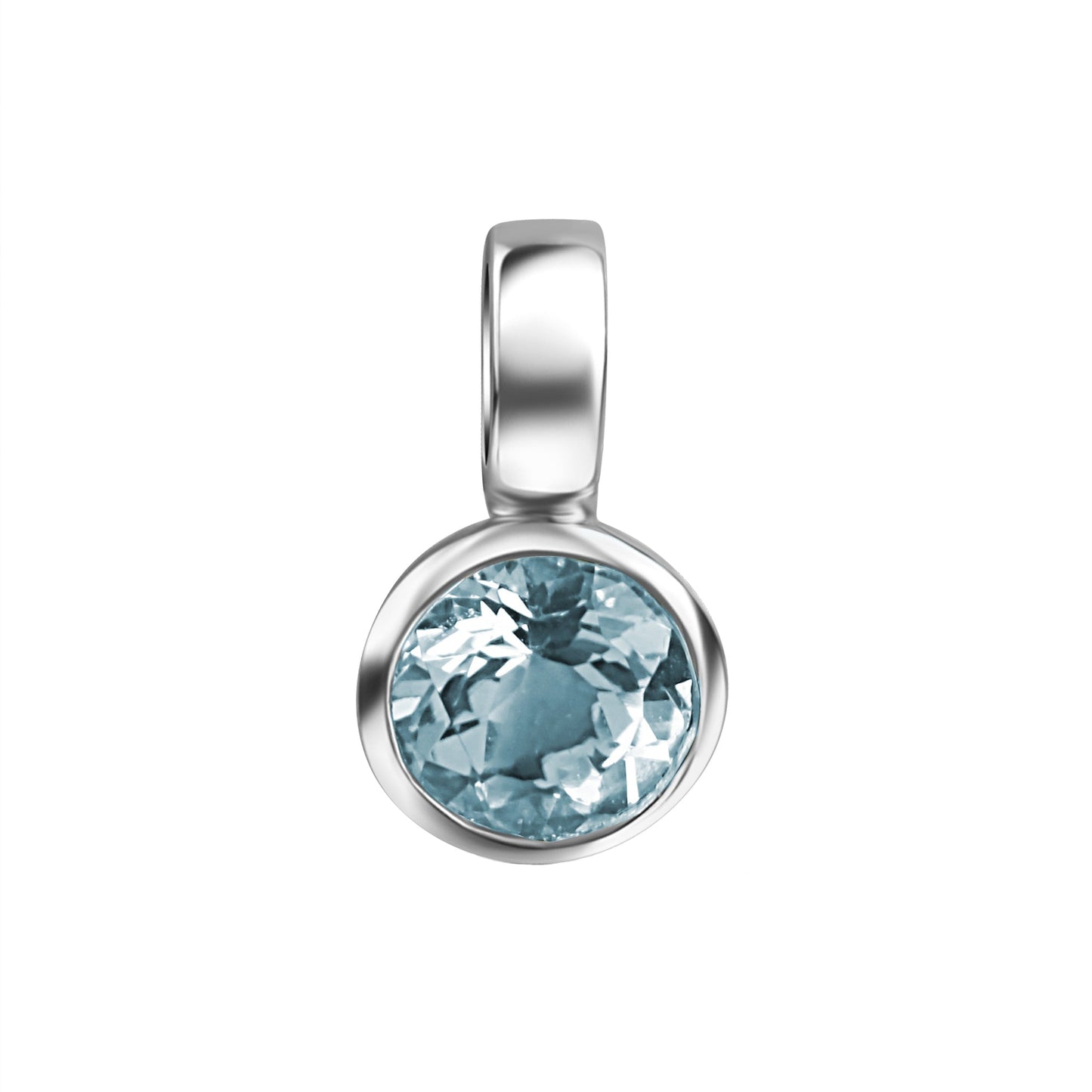 Anhänger 925/- Sterling Silber Rhodiniert 1,7cm synth. Spinell