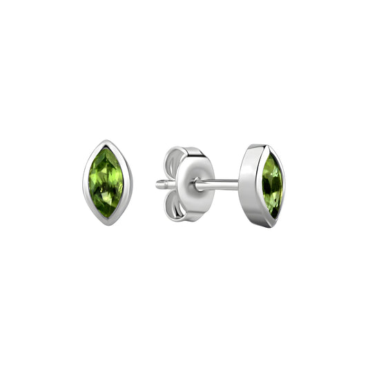 Ohrstecker aus 925/- Sterling Silber rhodiniert glanz 2 Peridot