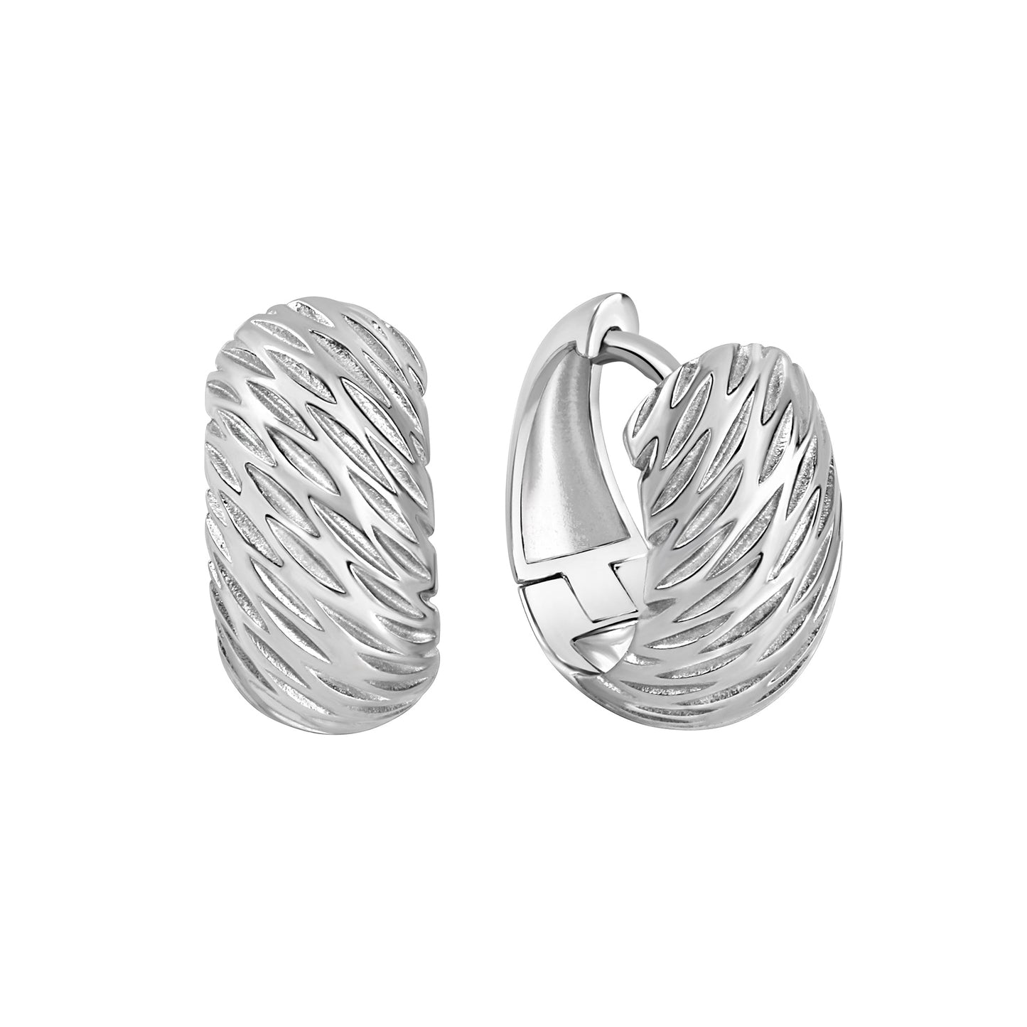 Creolen 925/- Sterling Silber rhodiniert 1,5cm