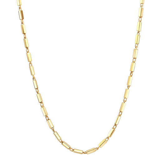 Collier aus 925/- Sterling Silber vergoldet Stäbchenkette 45+5cm lang