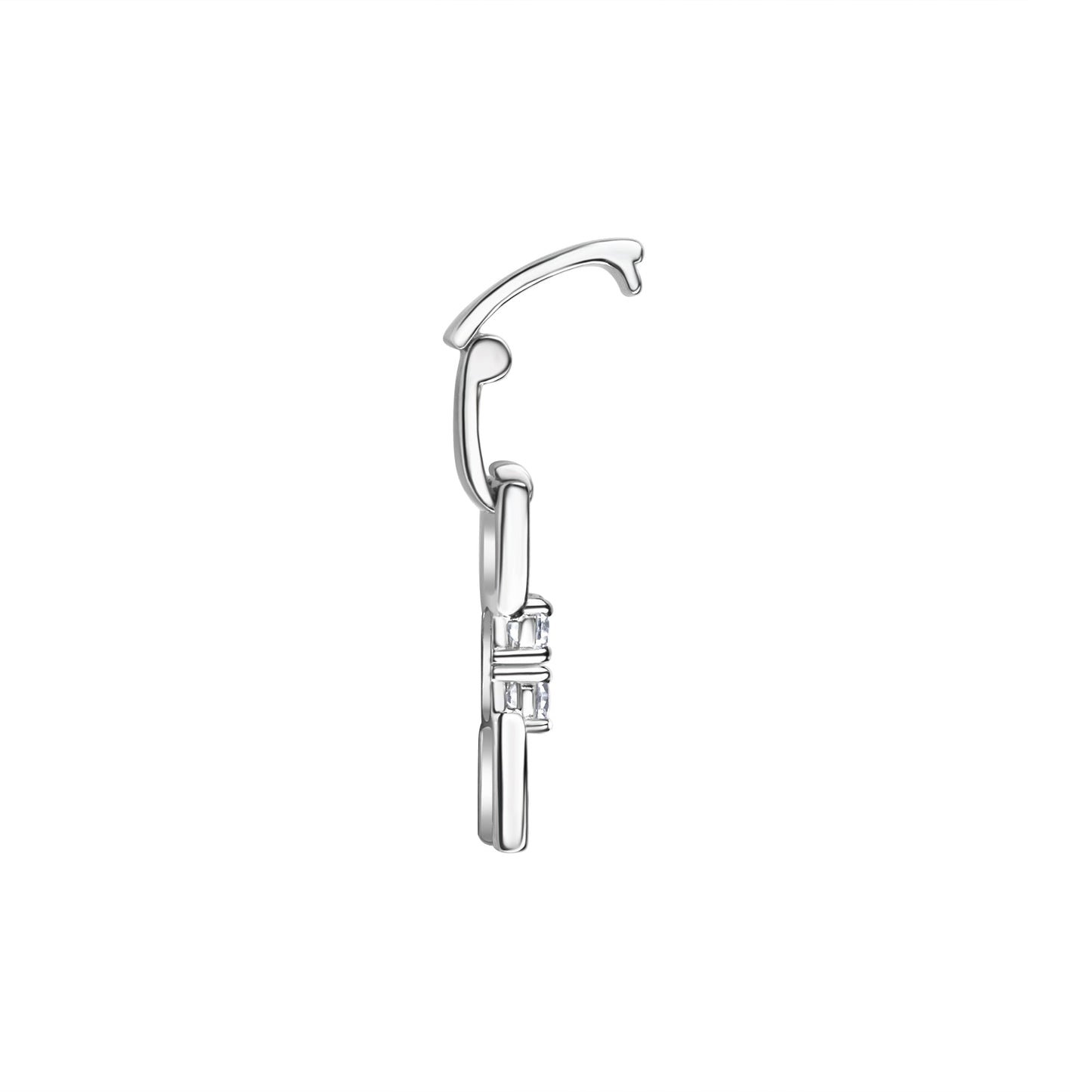 Schließe Schließe 925/- Sterling Silber Rhodiniert 2,3cm