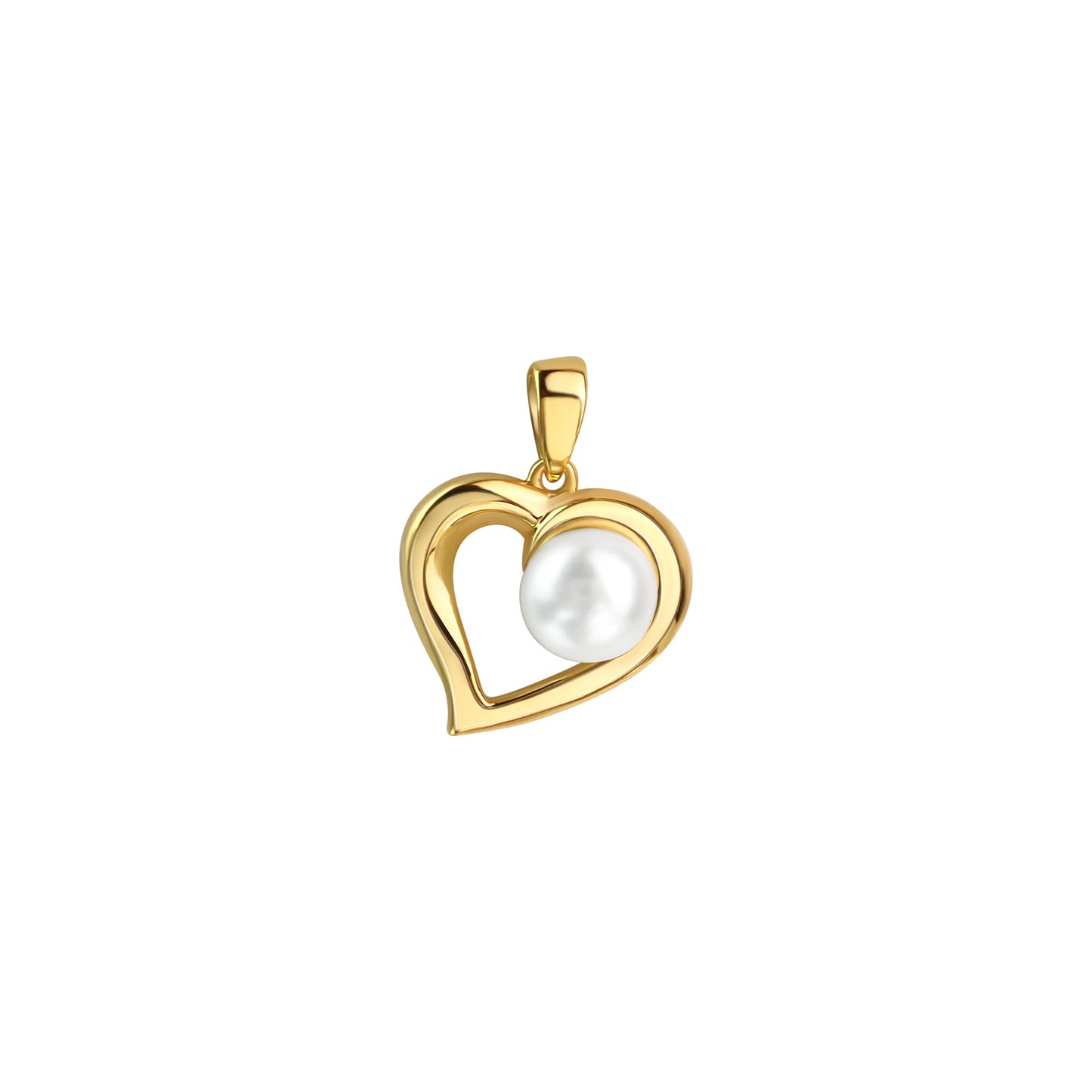 Anhänger 925/- Sterling Silber vergoldet 1,9cm Süßwasserzuchtperle