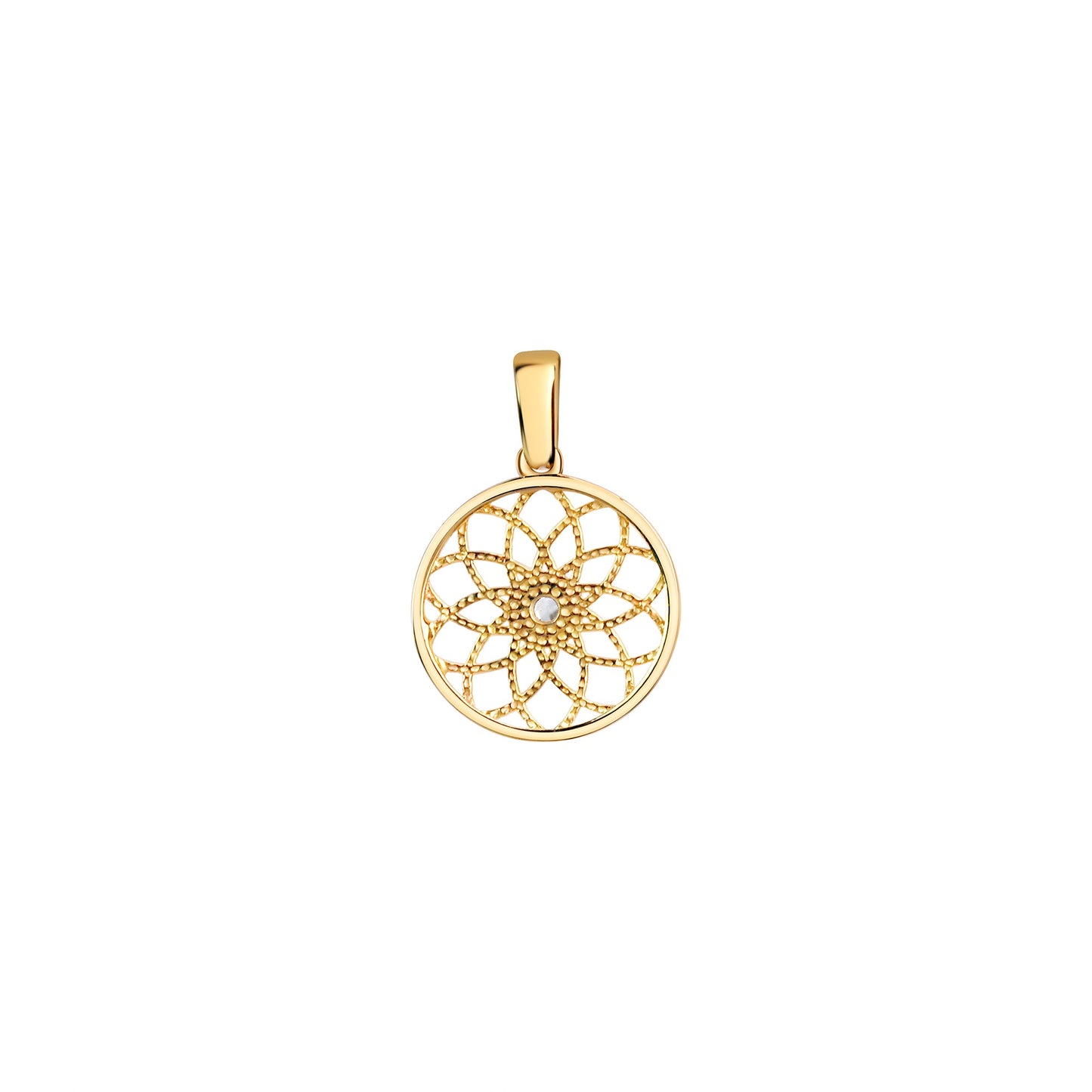 Anhänger 375/- Gold 1,8cm Zirkonia