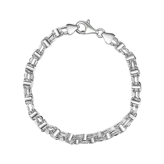 Armband aus 925/- Sterling Silber Käfigkette Länge 19cm