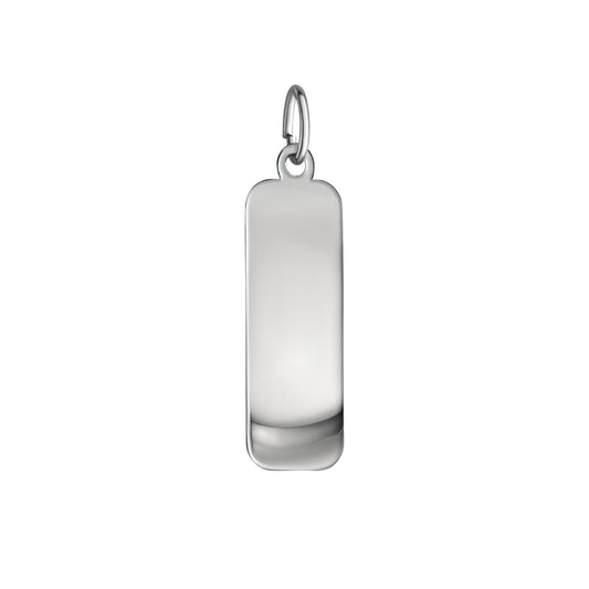 Anhänger aus 925/- Sterling Silber rhodiniert Gravurplatte glanz