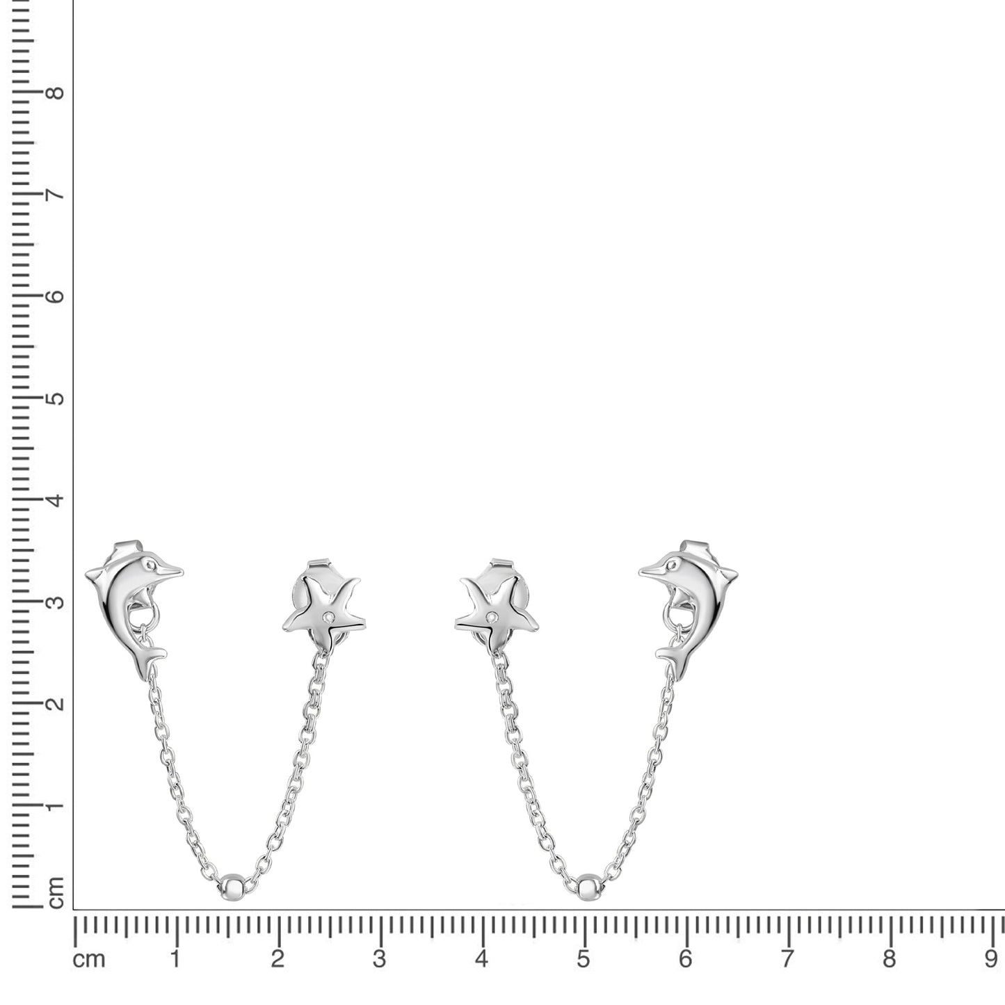 Ohrstecker 925/- Sterling Silber Rhodiniert 6,2cm
