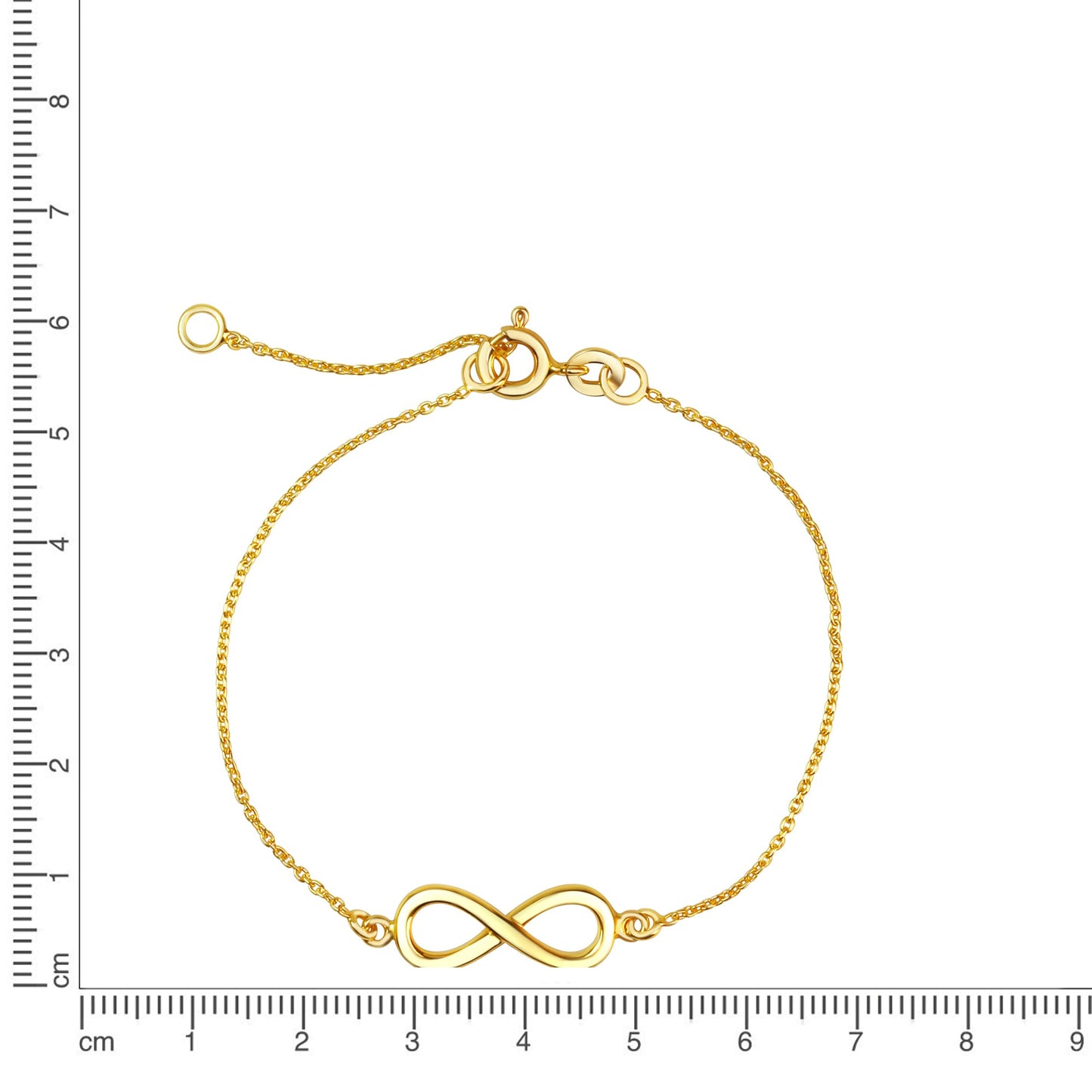 Armband Ankerkette 925/- Sterling Silber vergoldet 19,0cm