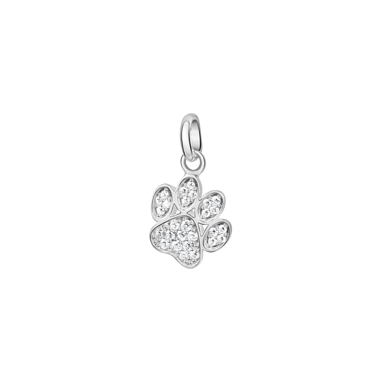 Anhänger 925/- Sterling Silber Rhodiniert 1,7cm Zirkonia