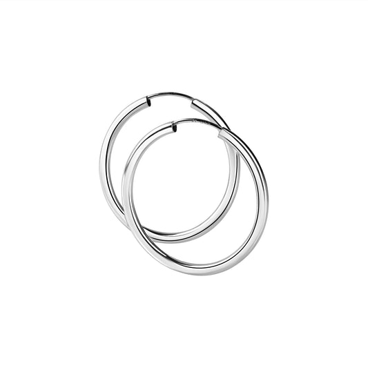 Creolen aus 925/- Sterling Silber rhodiniert glanz Ø 40mm