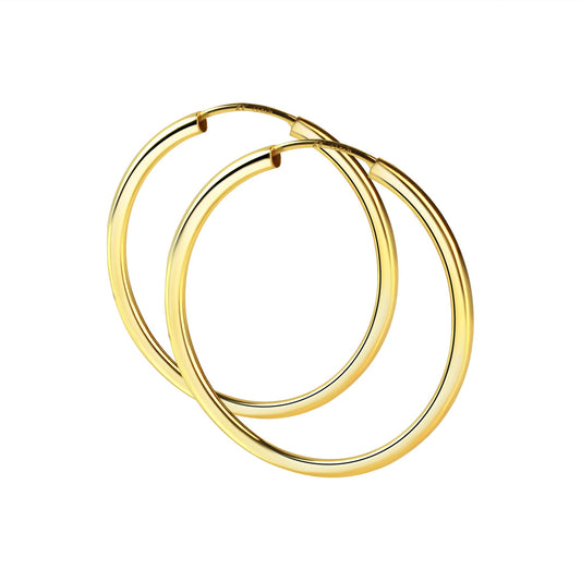 Creolen aus 925/- Sterling Silber vergoldet glanz Ø 50mm