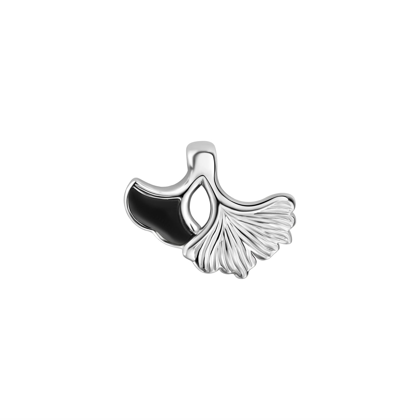 Anhänger 925/- Sterling Silber rhodiniert 1,7cm Onyx
