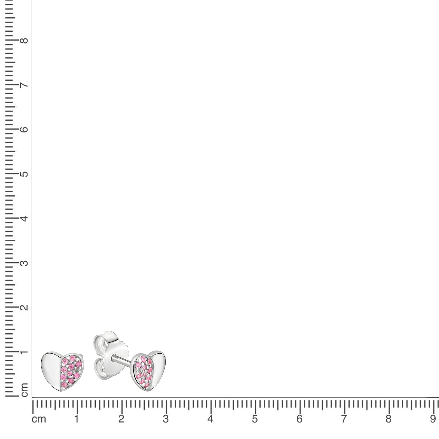 Ohrstecker 925/- Sterling Silber rhodiniert 0,6cm Zirkonia