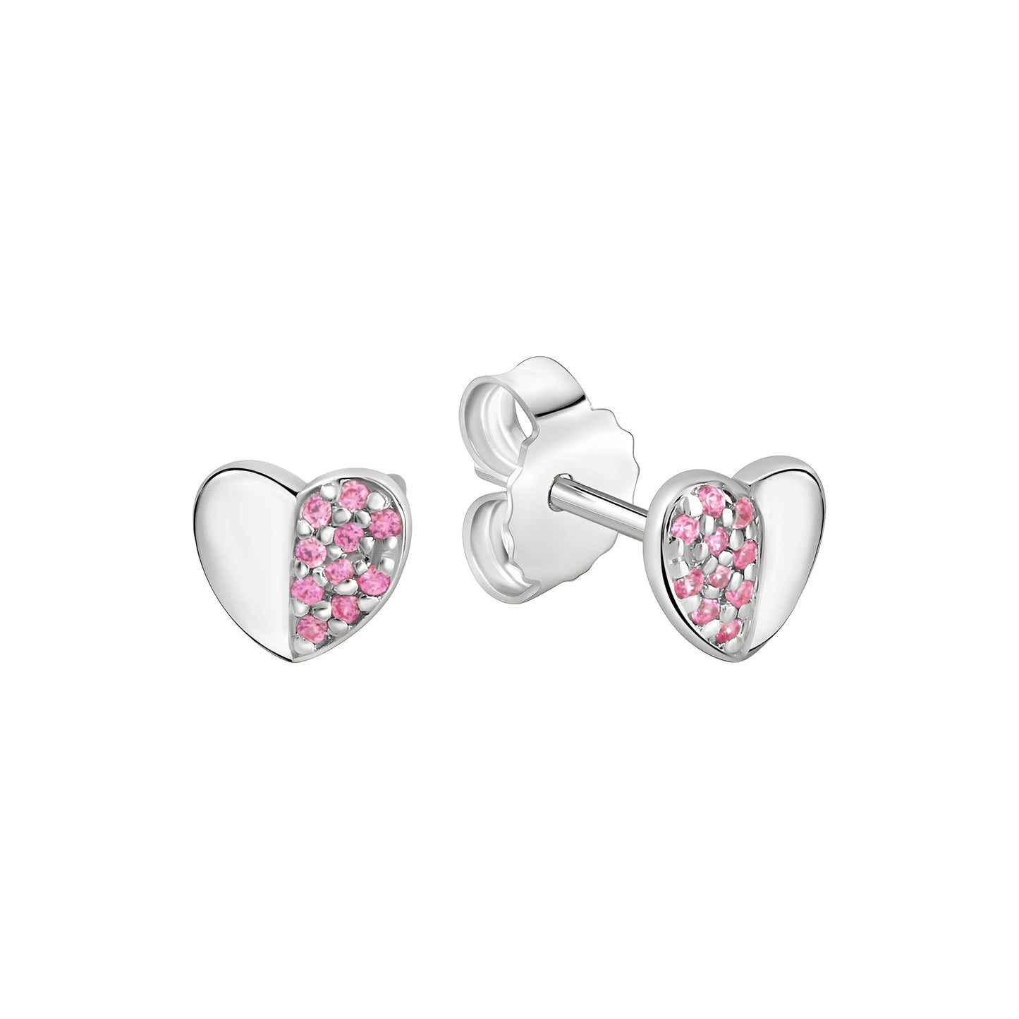 Ohrstecker 925/- Sterling Silber rhodiniert 0,6cm Zirkonia