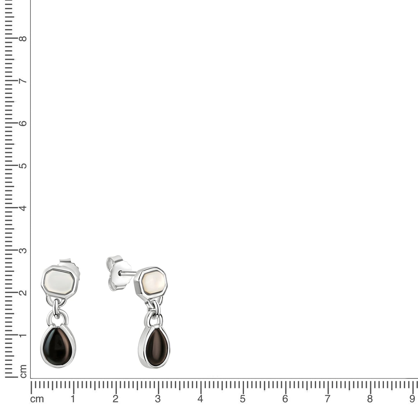Ohrstecker 925/- Sterling Silber Rhodiniert 2,0cm Perlmutt
