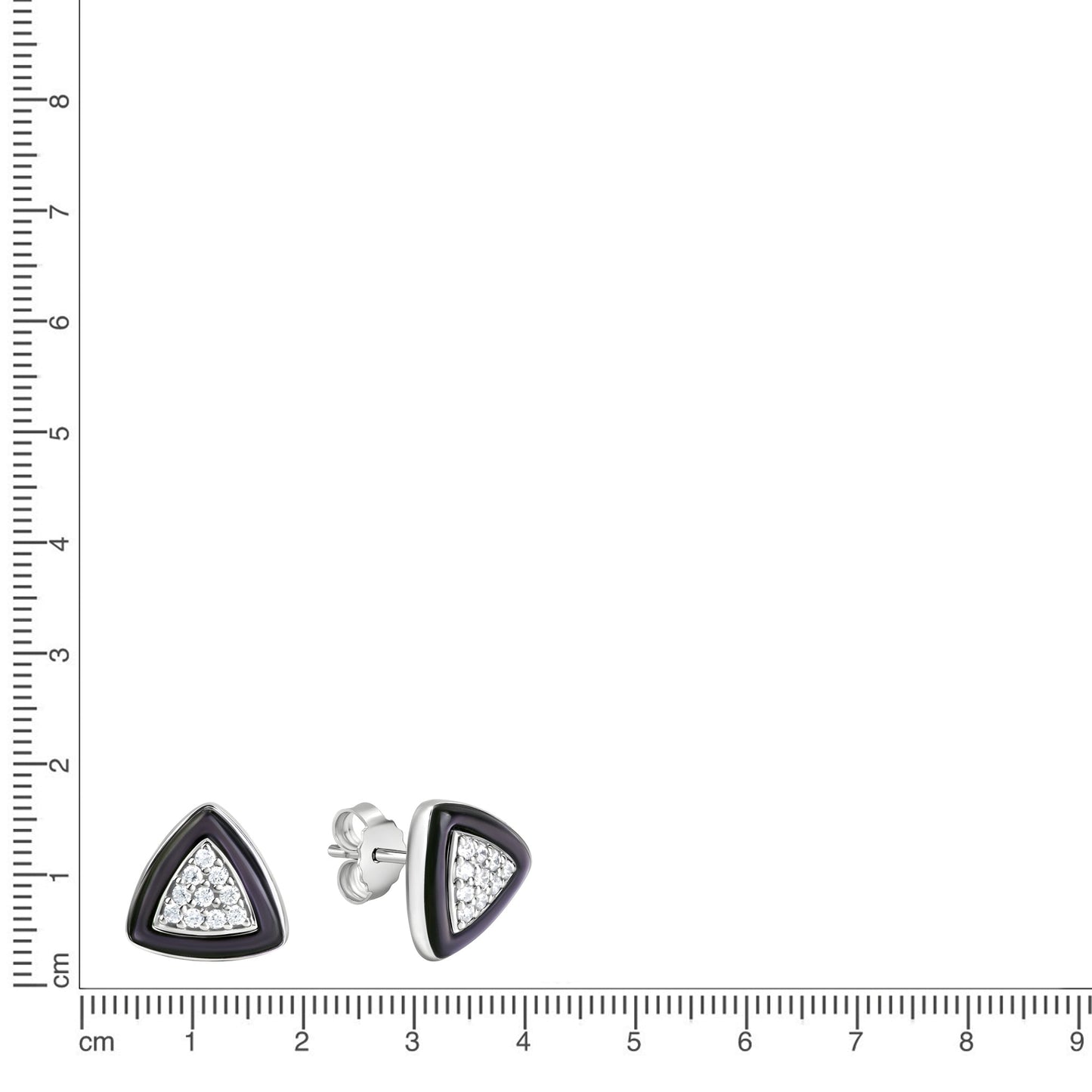 Ohrstecker 925/- Sterling Silber Rhodiniert 1,1cm Perlmutt