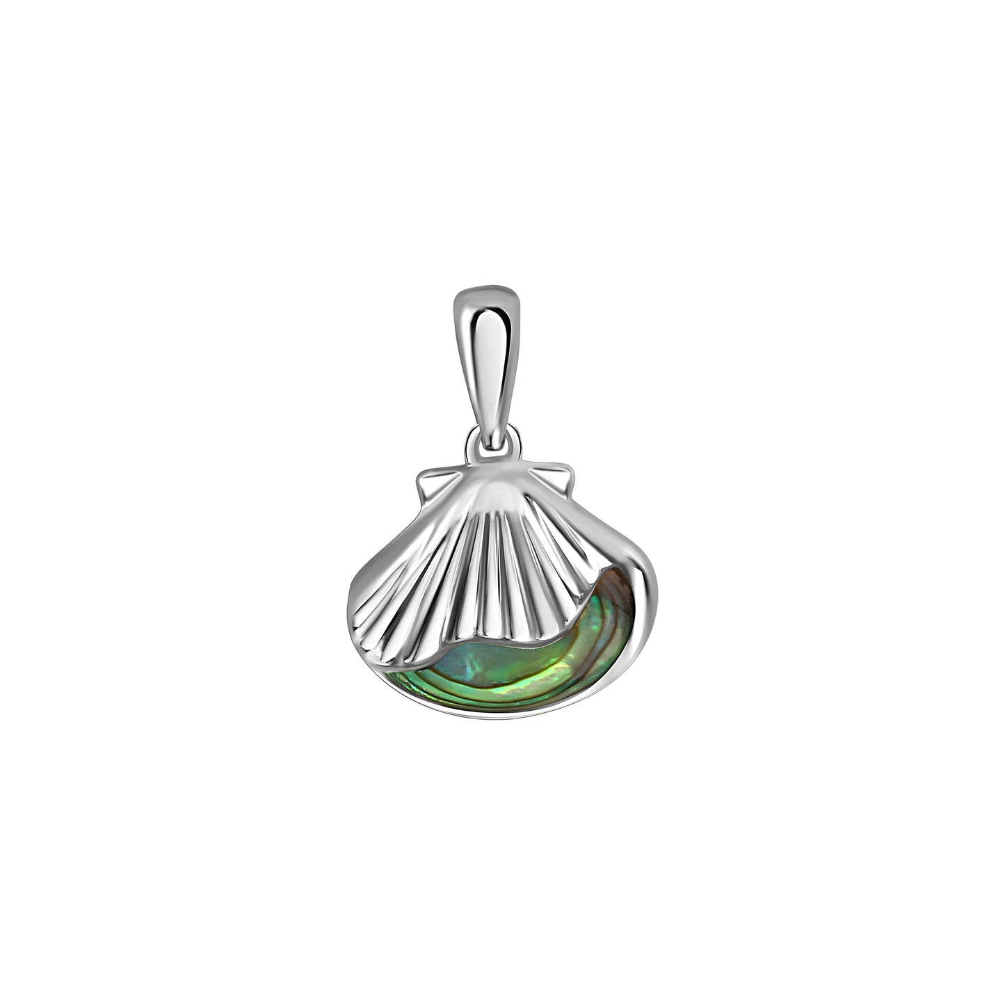 Anhänger 925/- Sterling Silber Rhodiniert 1,9cm Abalone