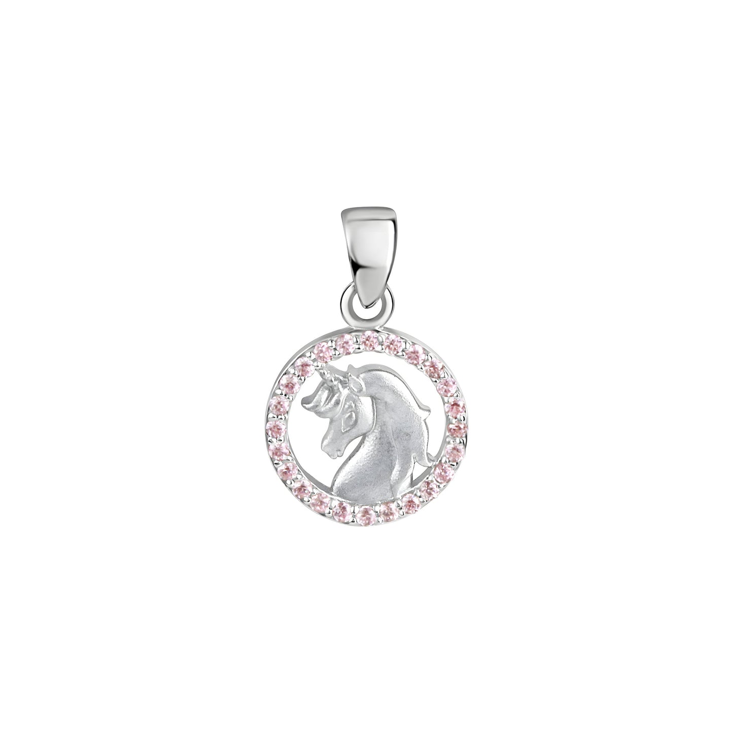 Anhänger 925/- Sterling Silber Rhodiniert 1,7cm Zirkonia