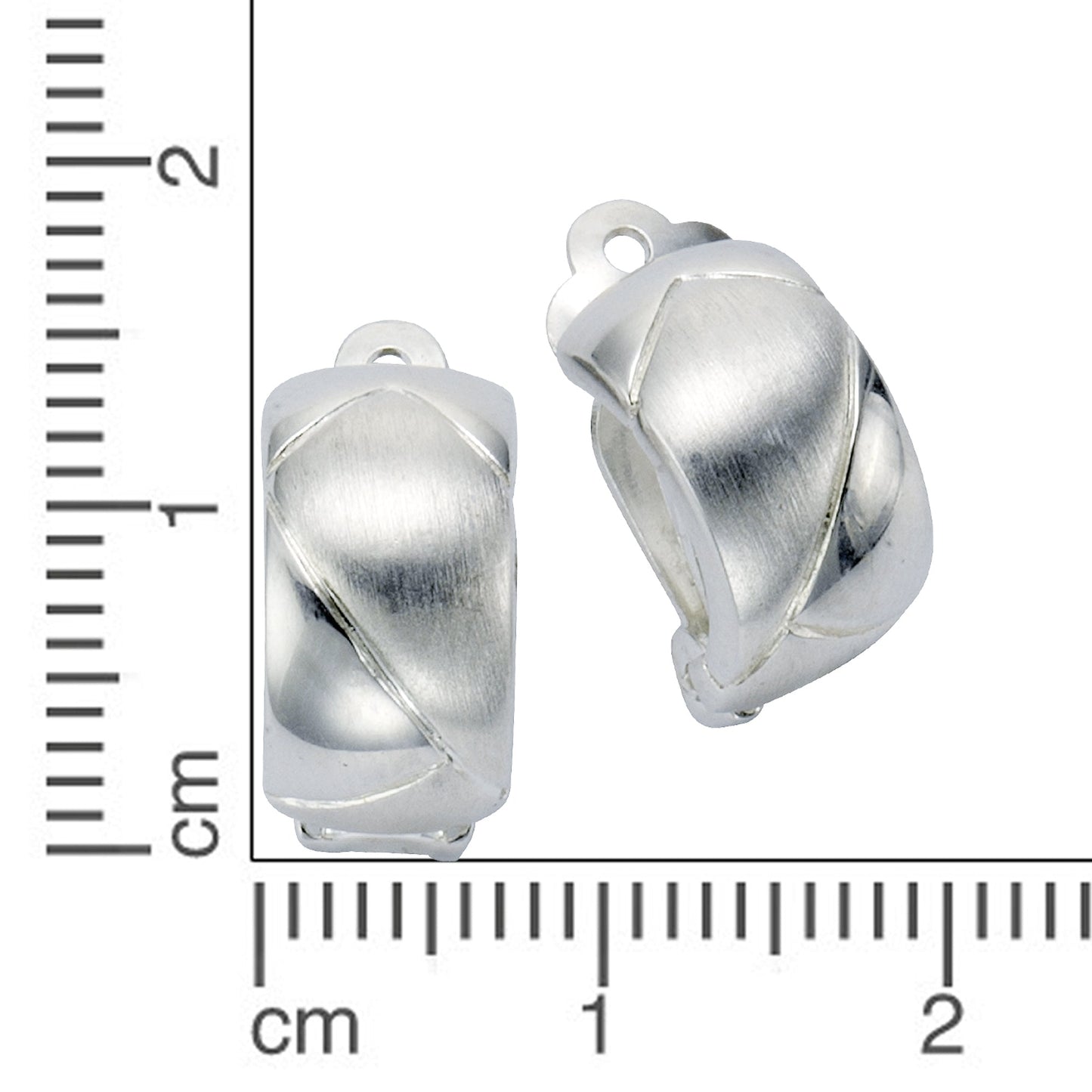 Ohrhänger 925/- Sterling Silber rhodiniert 1,5cm