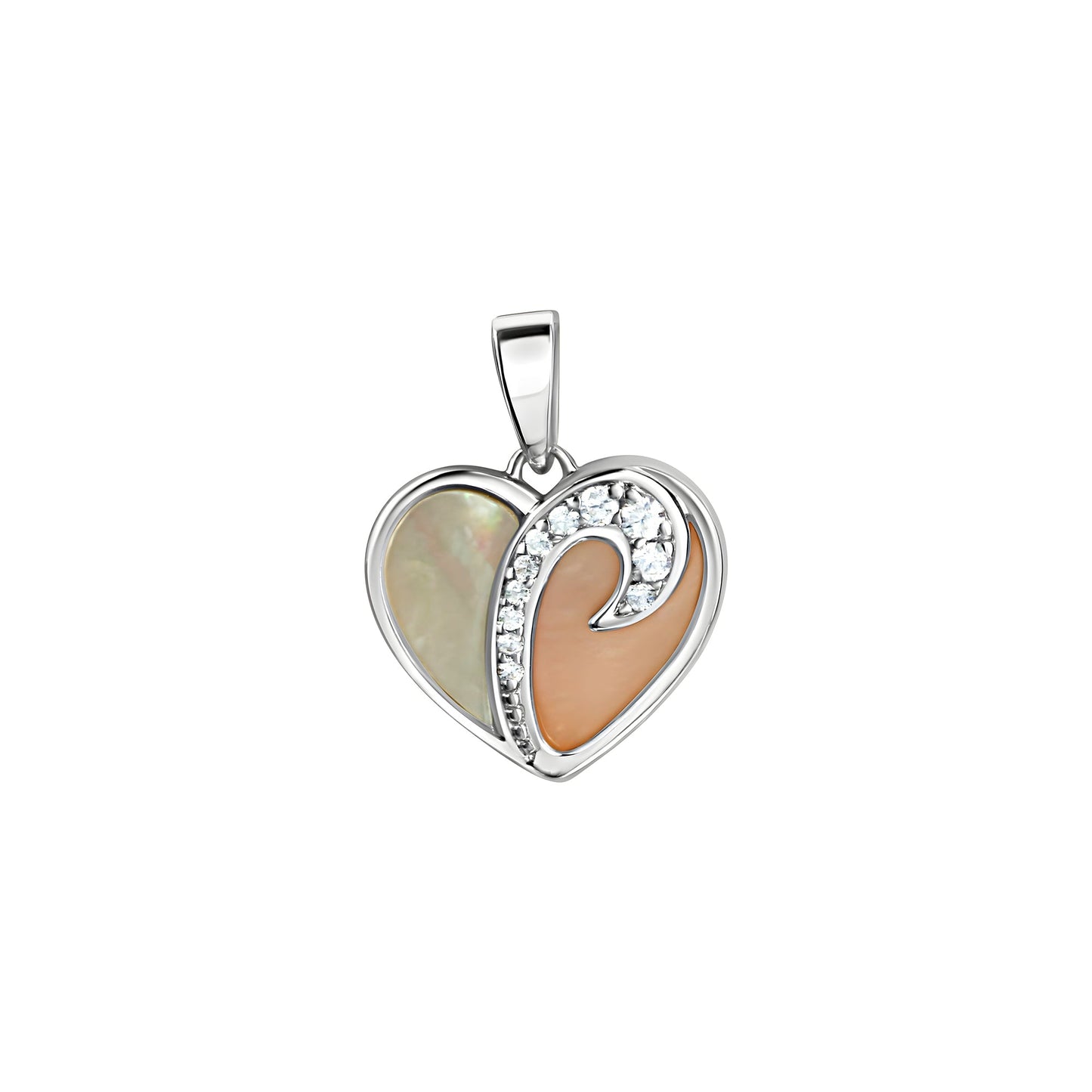 Anhänger 925/- Sterling Silber rhodiniert 2,0cm Zirkonia