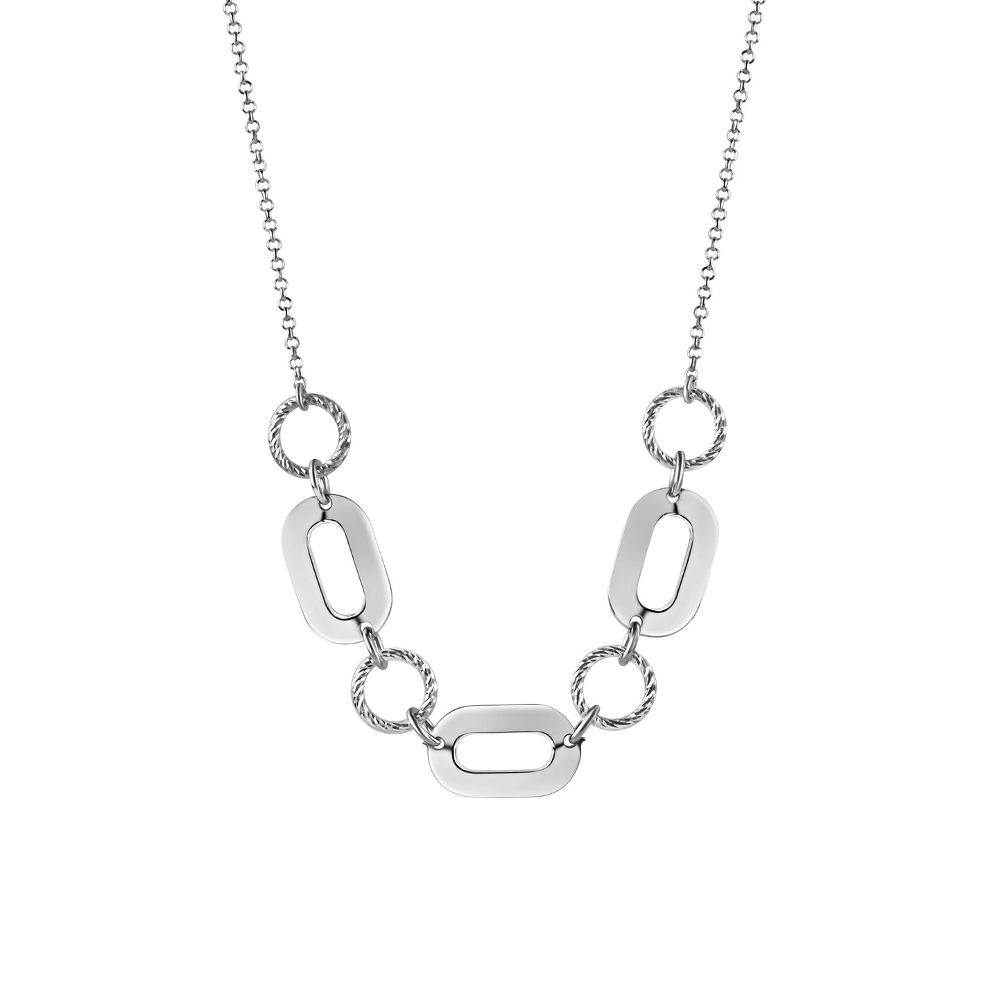 Kette Fantasiekette 925/- Sterling Silber rhodiniert 45,0cm