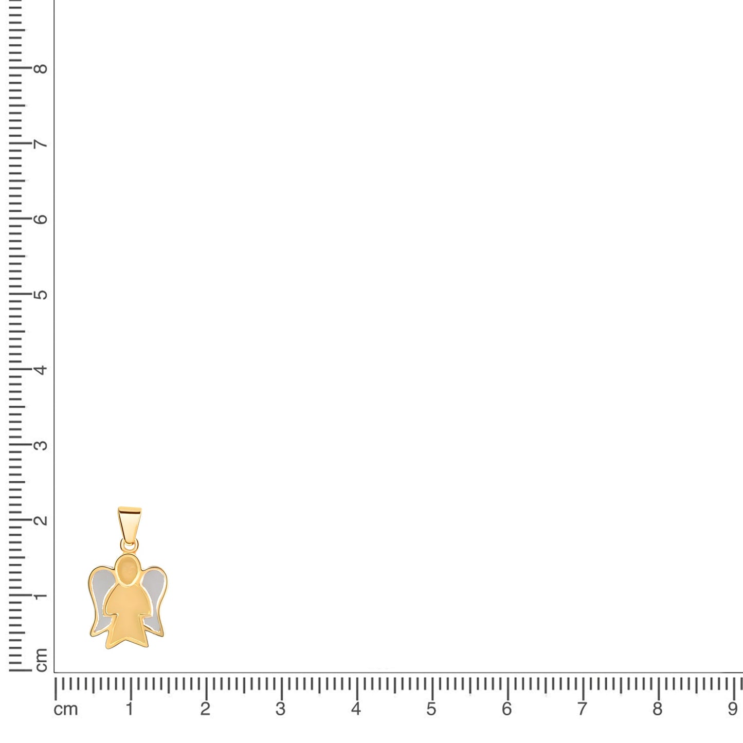 Anhänger 333/- Gold rhodiniert (teil) 1,8cm