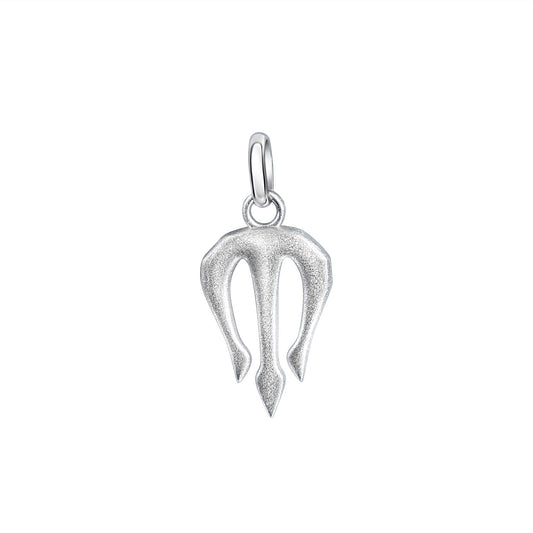 Anhänger aus 925/- Sterling Silber rhodiniert matt/glanz Motiv Dreizack