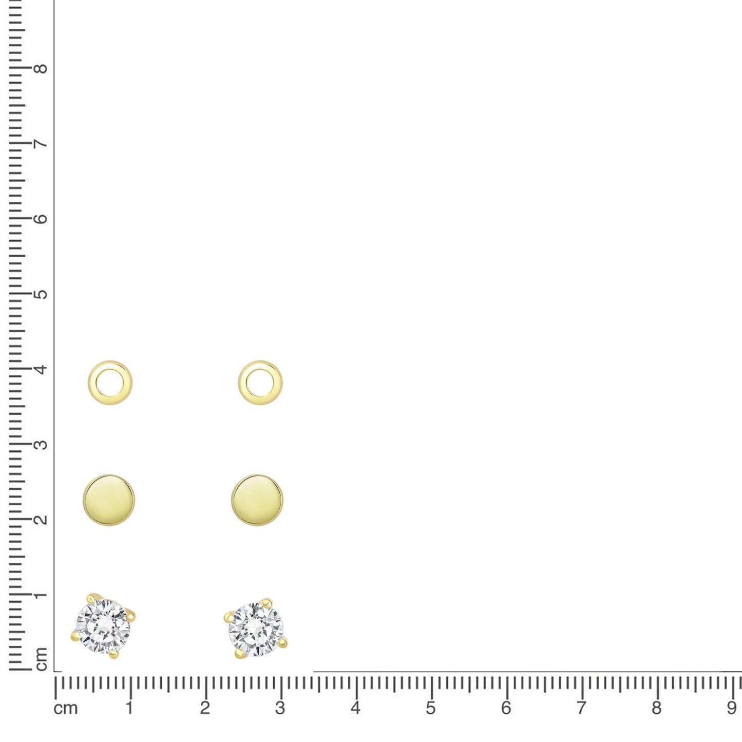 Ohrstecker 925/- Sterling Silber vergoldet Zirkonia