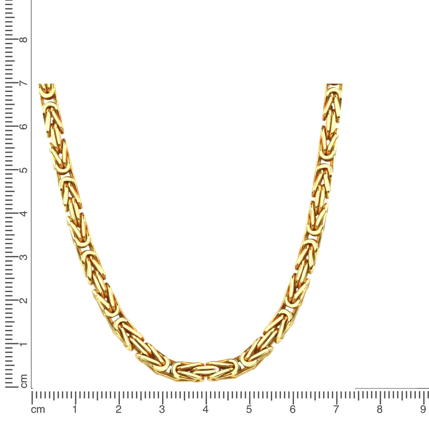 Kette Königskette 925/- Sterling Silber vergoldet 65cm