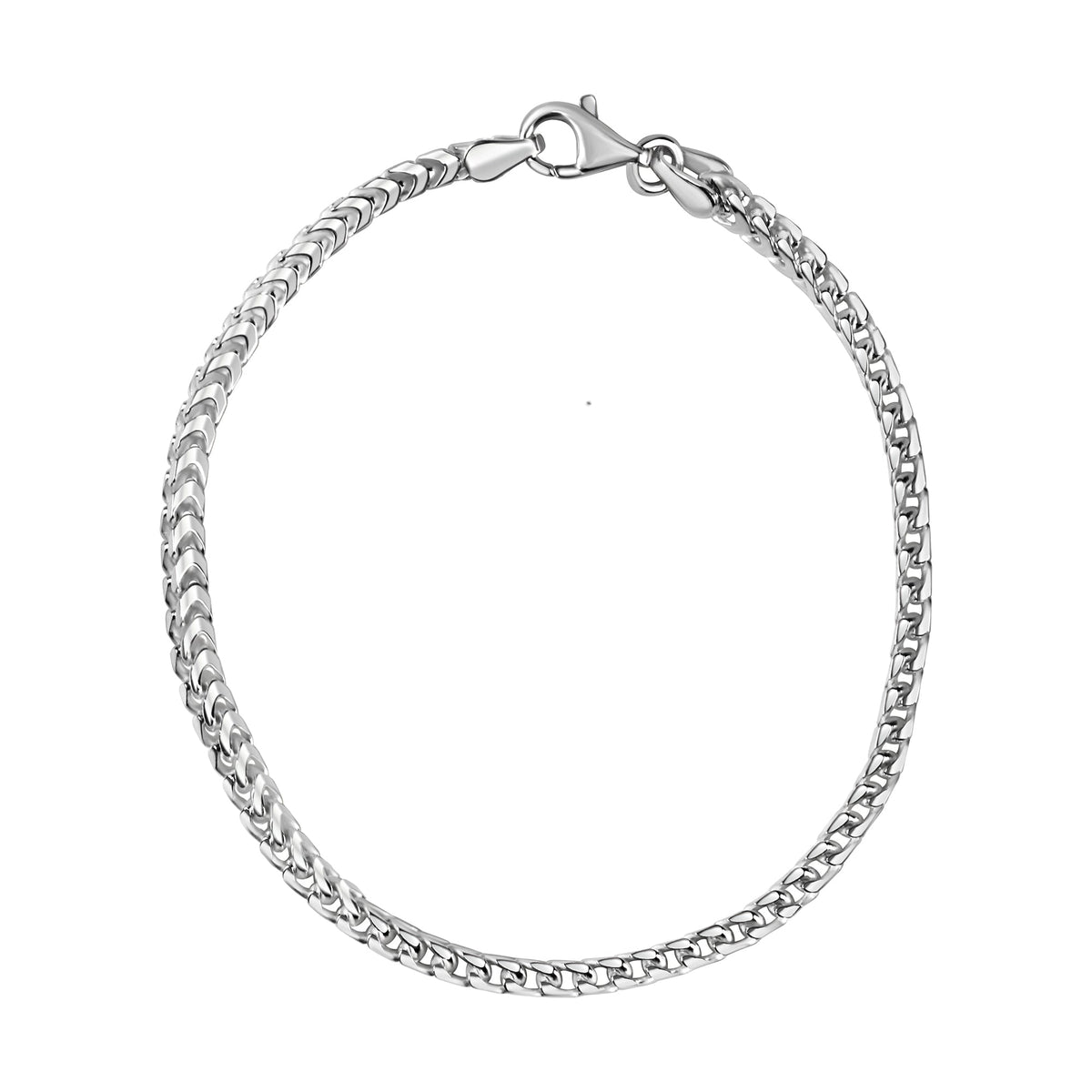 Armband Francokette 925/- Sterling Silber Rhodiniert 19cm
