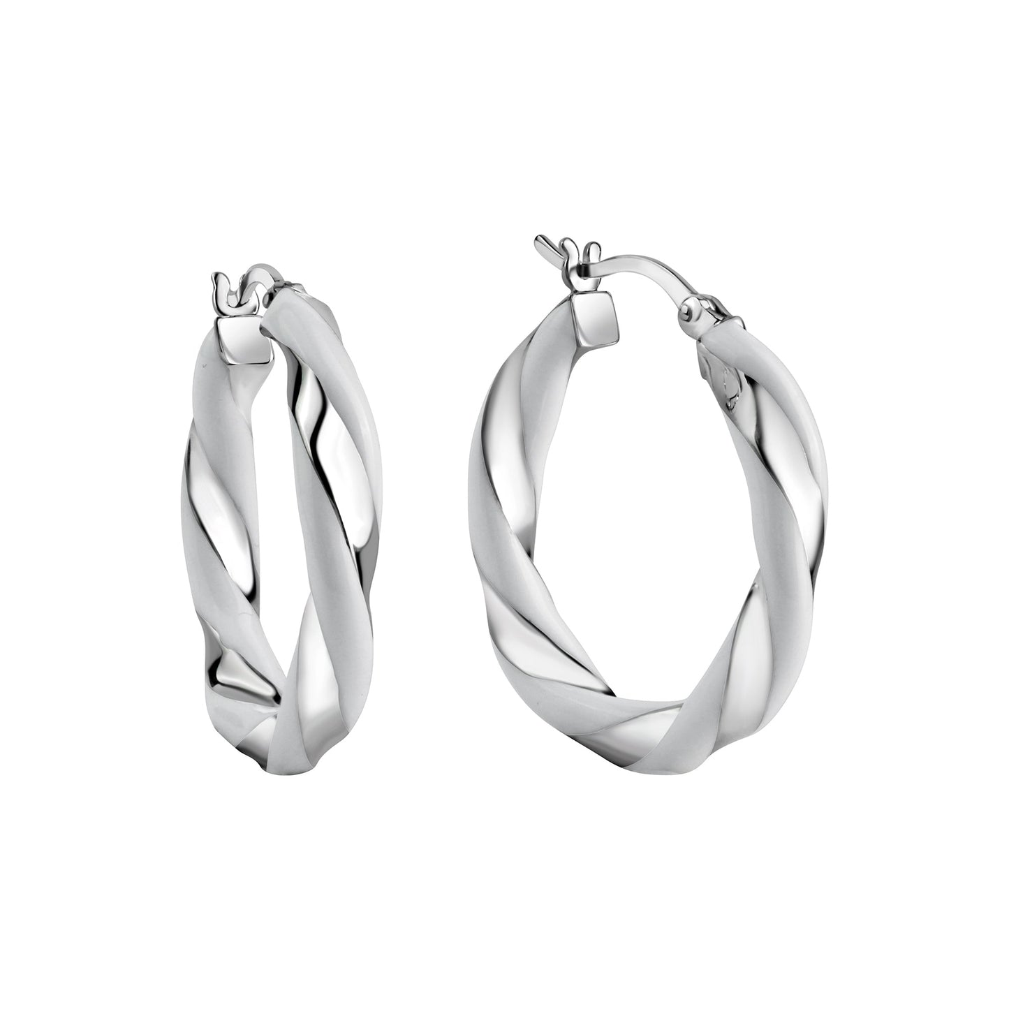 Creolen 925/- Sterling Silber Rhodiniert 2,7cm