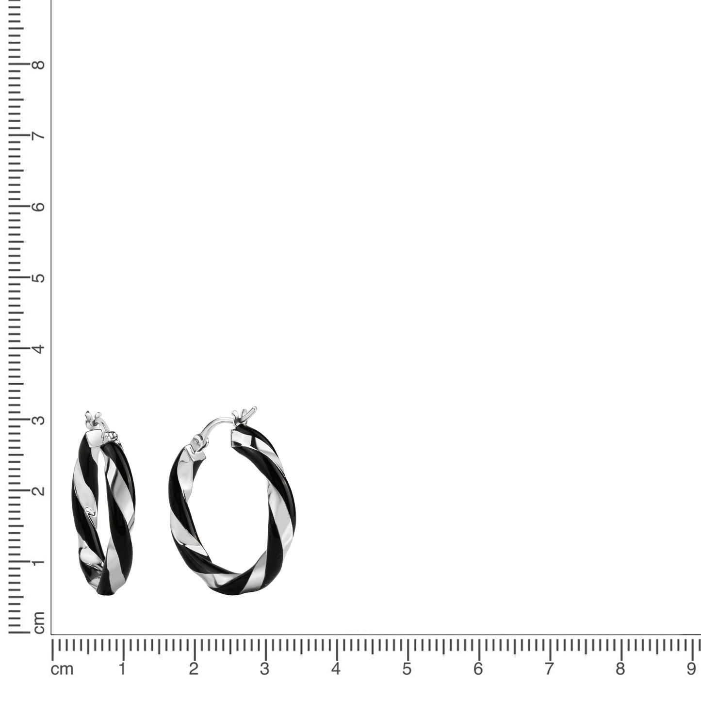 Creolen 925/- Sterling Silber Rhodiniert 2,7cm