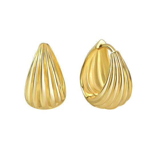 Klappcreolen aus 925/- Sterling Silber vergolddet Durchmesser 14mm im Verlauf