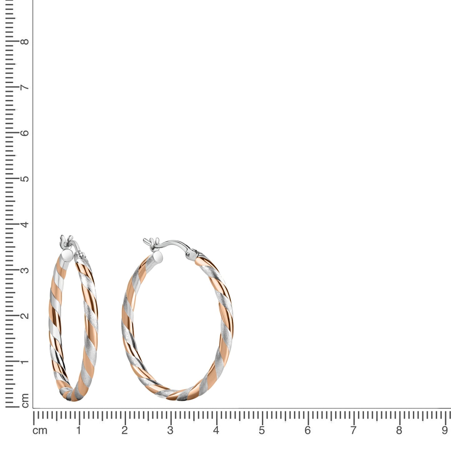 Creolen 925/- Sterling Silber Rhodiniert 3,0cm