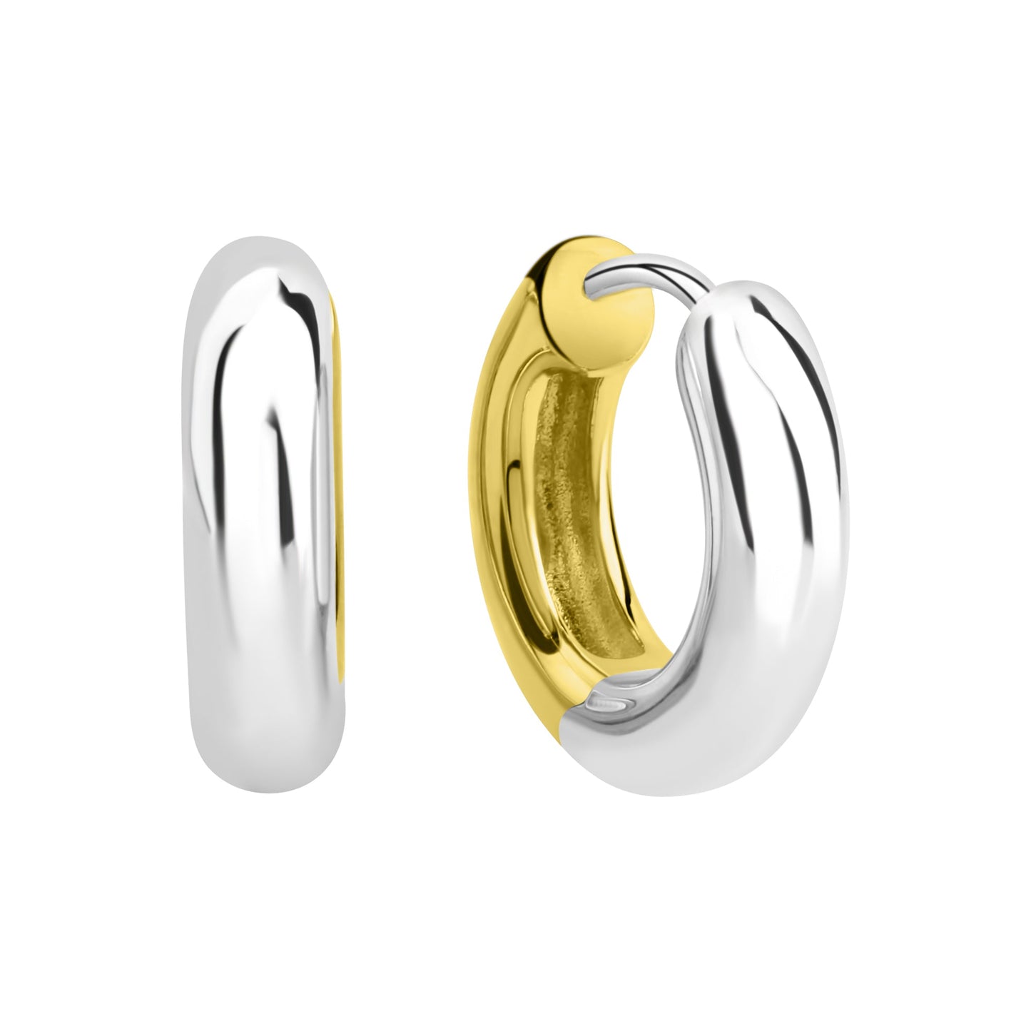 Creolen 925/- Sterling Silber vergoldet (teil) 1,7cm