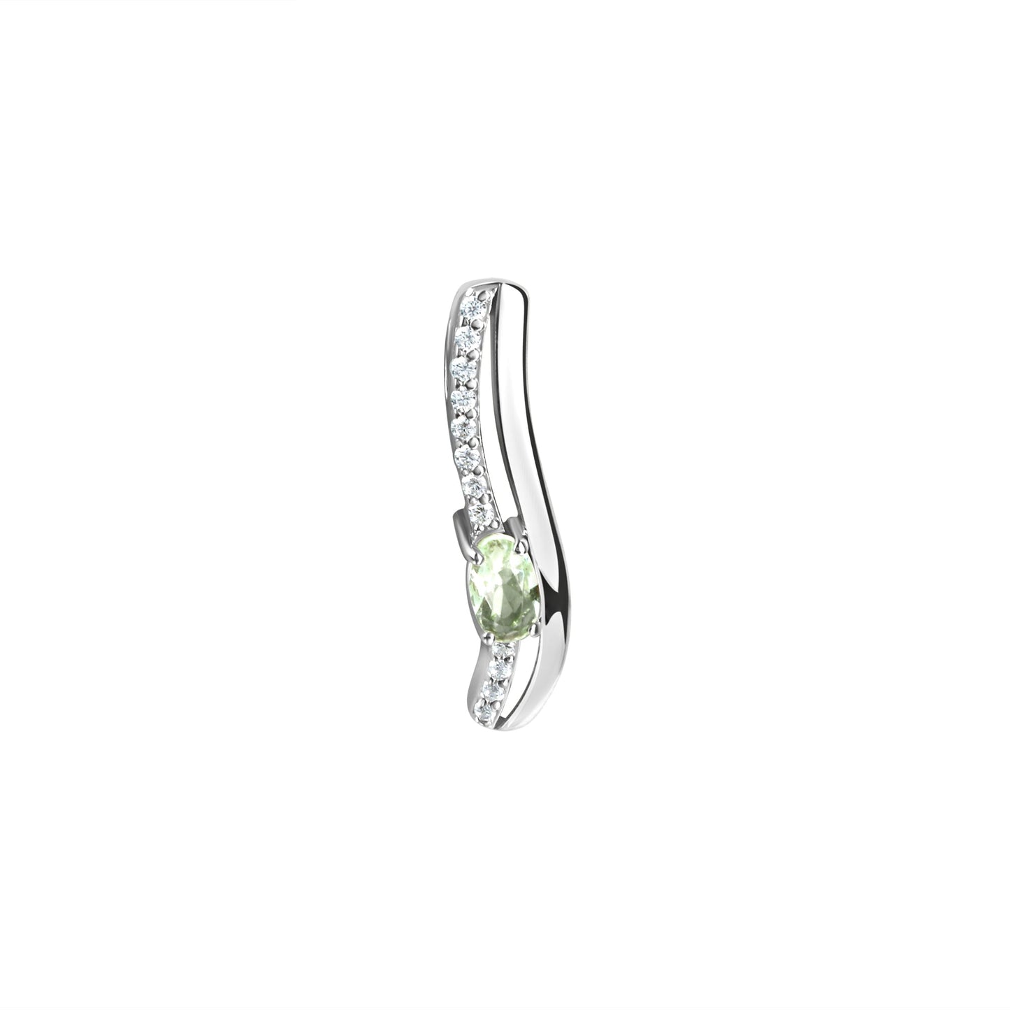 Anhänger 925/- Sterling Silber Rhodiniert 2,1cm Zirkonia