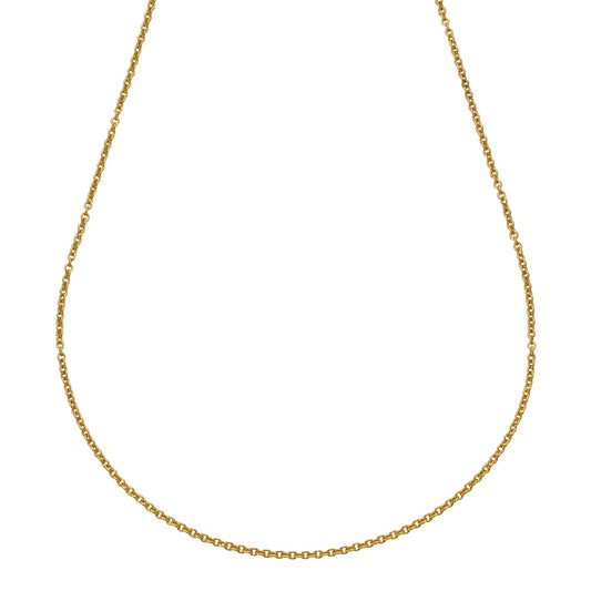 Collierkette aus Edelstahl gelb PVD beschichtet Rundanker 50cm lang mit Karabiner